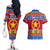 Custom Philippines Christmas Couples Matching Off The Shoulder Long Sleeve Dress and Hawaiian Shirt Filipino Parol Maligayang Pasko - Wonder Print Shop