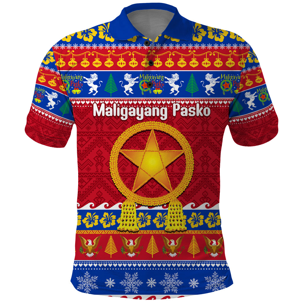 Custom Philippines Christmas Polo Shirt Filipino Parol Maligayang Pasko - Wonder Print Shop