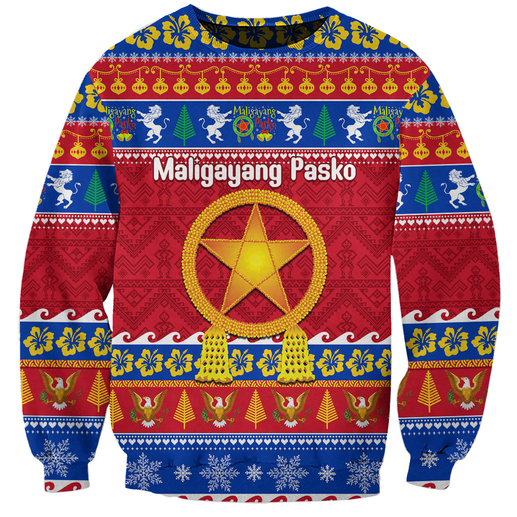 Custom Philippines Christmas Sweatshirt Filipino Parol Maligayang Pasko - Wonder Print Shop