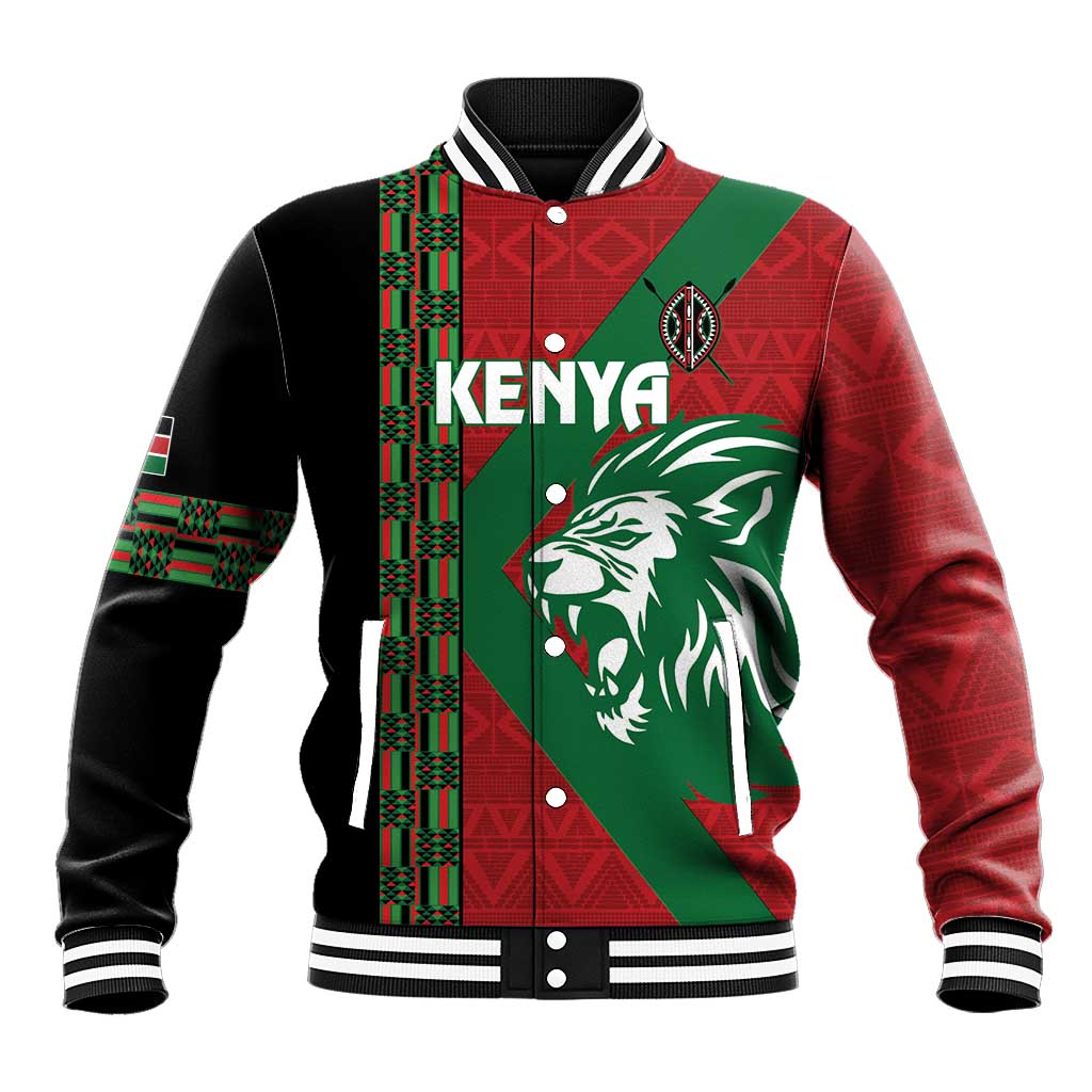 Kenya Rugby Custom Baseball Jacket Go Lionesses - African Pattern - Wonder Print Shop