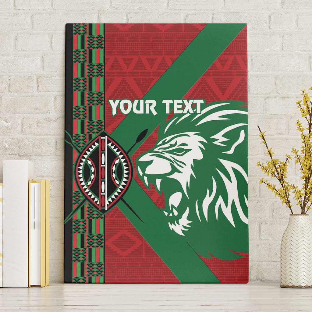 Kenya Rugby Custom Canvas Wall Art Go Lionesses - African Pattern - Wonder Print Shop