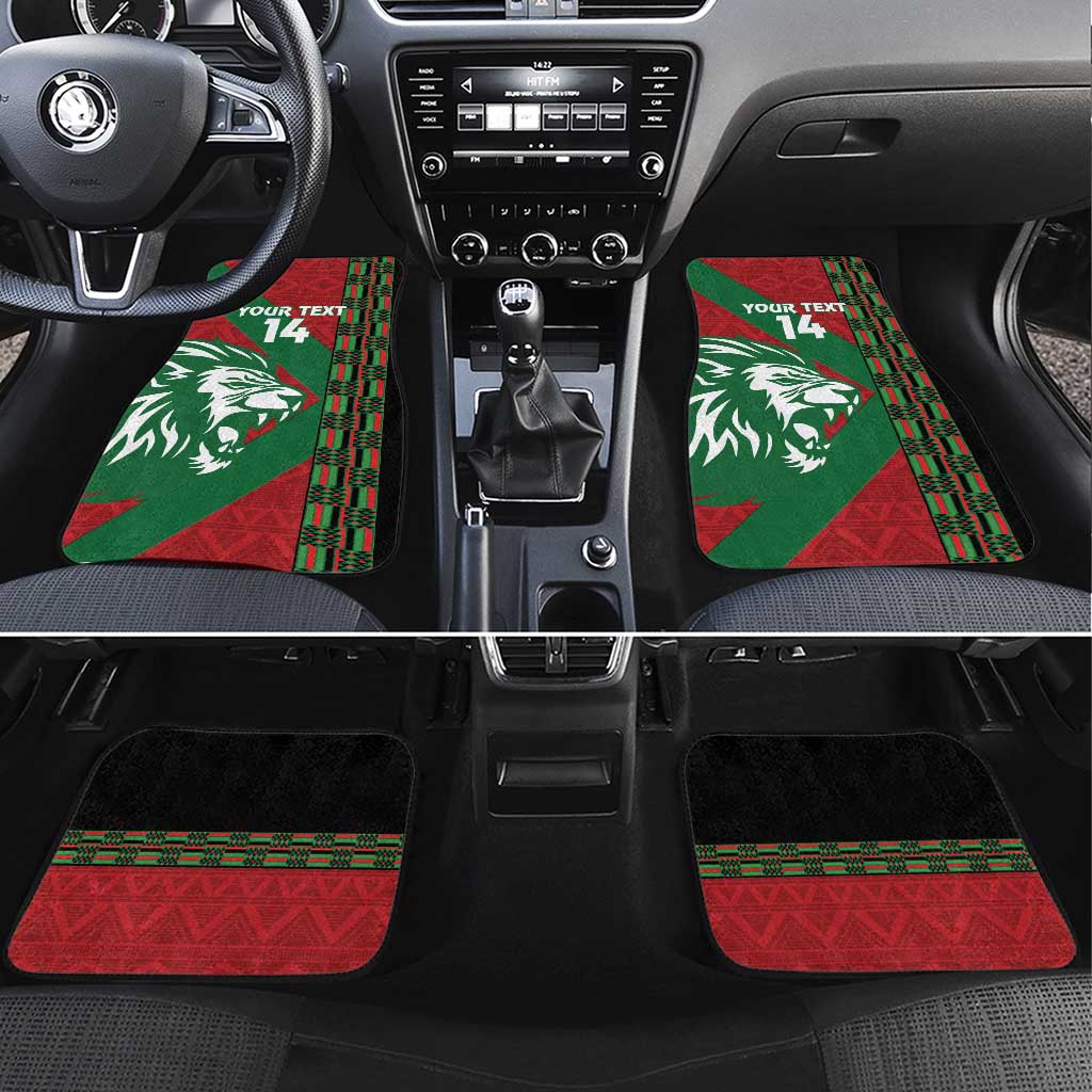 Kenya Rugby Custom Car Mats Go Lionesses - African Pattern - Wonder Print Shop