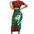 Kenya Rugby Custom Family Matching Short Sleeve Bodycon Dress and Hawaiian Shirt Go Lionesses - African Pattern - Wonder Print Shop