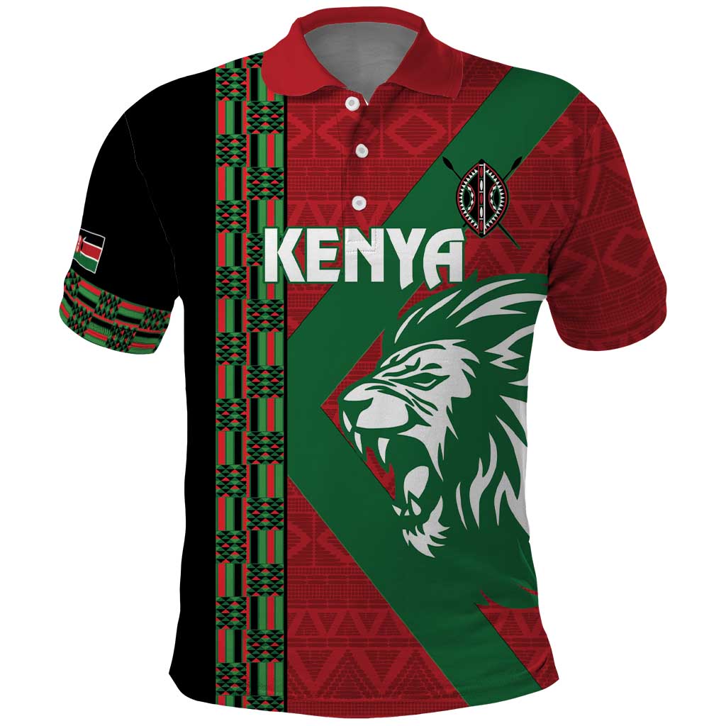 Kenya Rugby Custom Polo Shirt Go Lionesses - African Pattern - Wonder Print Shop