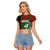 Kenya Rugby Custom Raglan Cropped T Shirt Go Lionesses - African Pattern - Wonder Print Shop