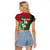 Kenya Rugby Custom Raglan Cropped T Shirt Go Lionesses - African Pattern - Wonder Print Shop