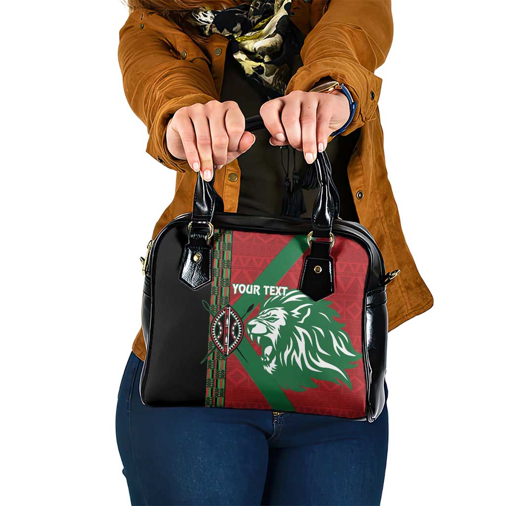 Kenya Rugby Custom Shoulder Handbag Go Lionesses - African Pattern