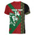 Kenya Rugby Custom Women V-Neck T-Shirt Go Lionesses - African Pattern - Wonder Print Shop