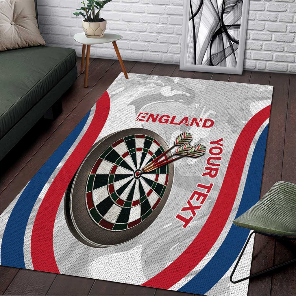 Custom England Darts Area Rug Go Champions Grunge Marble Style