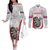 Custom England Darts Couples Matching Off The Shoulder Long Sleeve Dress and Long Sleeve Button Shirt Go Champions Grunge Marble Style