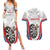 Custom England Darts Couples Matching Summer Maxi Dress and Hawaiian Shirt Go Champions Grunge Marble Style - Wonder Print Shop