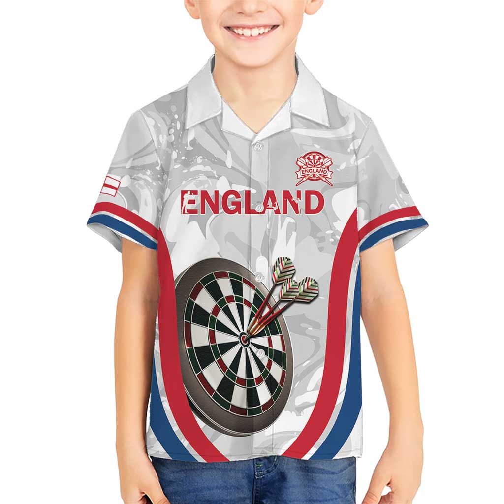 Custom England Darts Kid Hawaiian Shirt Go Champions Grunge Marble Style - Wonder Print Shop