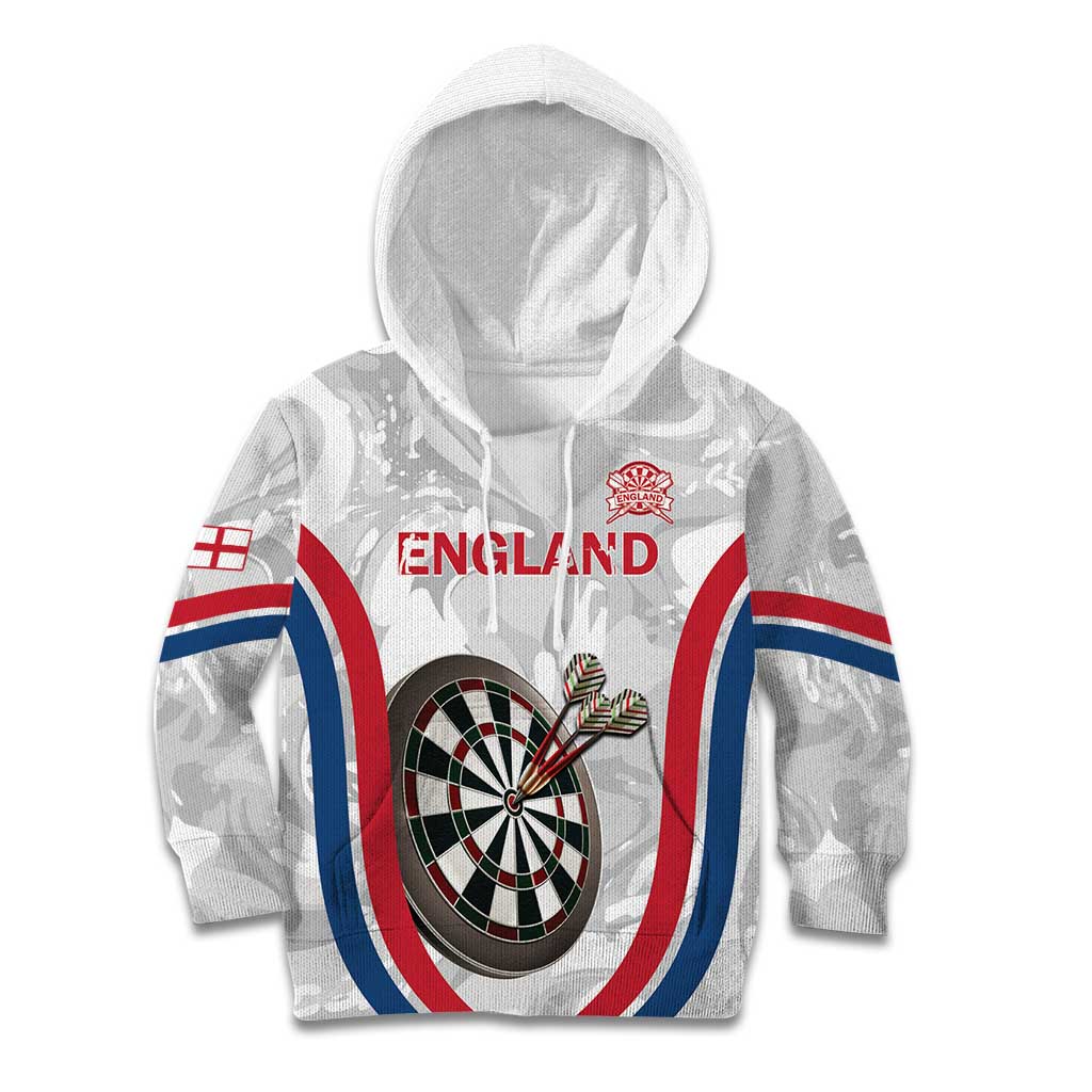 Custom England Darts Kid Hoodie Go Champions Grunge Marble Style - Wonder Print Shop