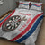 Custom England Darts Quilt Bed Set Go Champions Grunge Marble Style - Wonder Print Shop