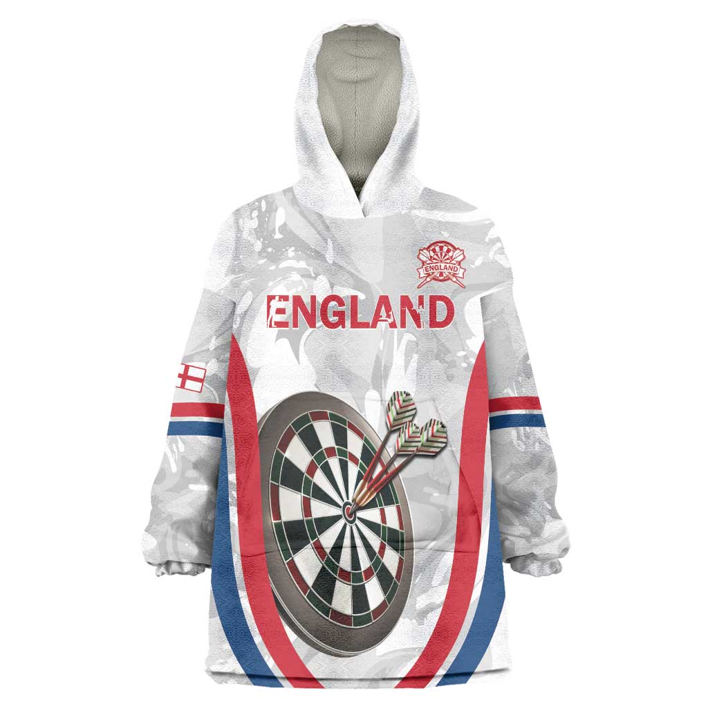 Custom England Darts Wearable Blanket Hoodie Go Champions Grunge Marble Style