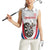 Custom England Darts Women Sleeveless Polo Shirt Go Champions Grunge Marble Style