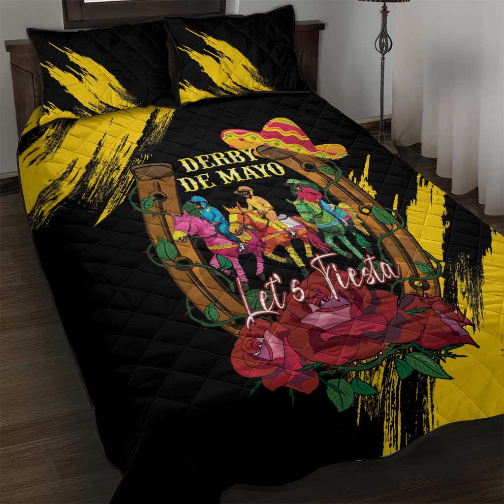 Derby De Mayo 2025 Quilt Bed Set Pinata Horse Racing Let's Fiesta - Wonder Print Shop