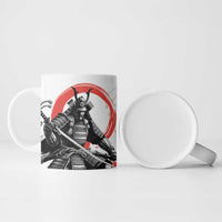 Japanese Samurai Warrior Enso Ceramic Mug Japan Pagoda Sakura Watercolor - Wonder Print Shop