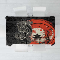 Japanese Dragon Katana Enso Tablecloth Japan Pagoda Seamless Cloud - Wonder Print Shop