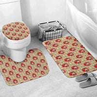 Japanese Daruma Doll Bathroom Set Palaka With Seamless Bamboo Pattern - Wonder Print Shop