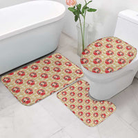 Japanese Daruma Doll Bathroom Set Palaka With Seamless Bamboo Pattern - Wonder Print Shop