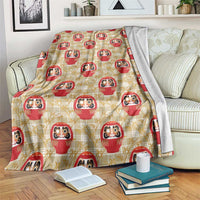 Japanese Daruma Doll Blanket Palaka With Seamless Bamboo Pattern - Wonder Print Shop
