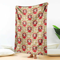 Japanese Daruma Doll Blanket Palaka With Seamless Bamboo Pattern - Wonder Print Shop