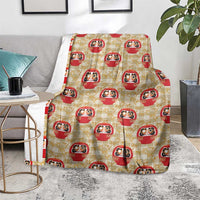 Japanese Daruma Doll Blanket Palaka With Seamless Bamboo Pattern - Wonder Print Shop