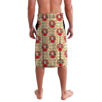 Japanese Daruma Doll Lavalava Palaka With Seamless Bamboo Pattern - Wonder Print Shop