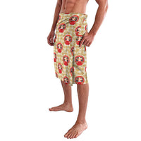 Japanese Daruma Doll Lavalava Palaka With Seamless Bamboo Pattern - Wonder Print Shop