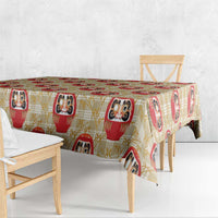 Japanese Daruma Doll Tablecloth Palaka With Seamless Bamboo Pattern - Wonder Print Shop