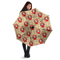 Japanese Daruma Doll Umbrella Palaka With Seamless Bamboo Pattern - Wonder Print Shop