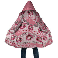 Japanese Daruma Doll Palaka Cloak Cherry Blossoms With Shell Lei - Wonder Print Shop