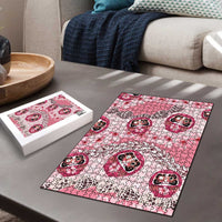 Japanese Daruma Doll Palaka Puzzle Cherry Blossoms With Shell Lei - Wonder Print Shop