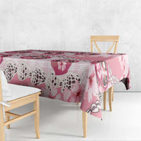Japanese Daruma Doll Palaka Tablecloth Cherry Blossoms With Shell Lei - Wonder Print Shop