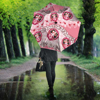 Japanese Daruma Doll Palaka Umbrella Cherry Blossoms With Shell Lei - Wonder Print Shop