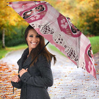 Japanese Daruma Doll Palaka Umbrella Cherry Blossoms With Shell Lei - Wonder Print Shop