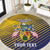 Custom Turks and Caicos Islands Football Round Carpet 2025 Go Champions