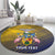 Custom Turks and Caicos Islands Football Round Carpet 2025 Go Champions