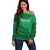 Custom Montserrat Football Off Shoulder Sweater 2025 Go Emerald Boys