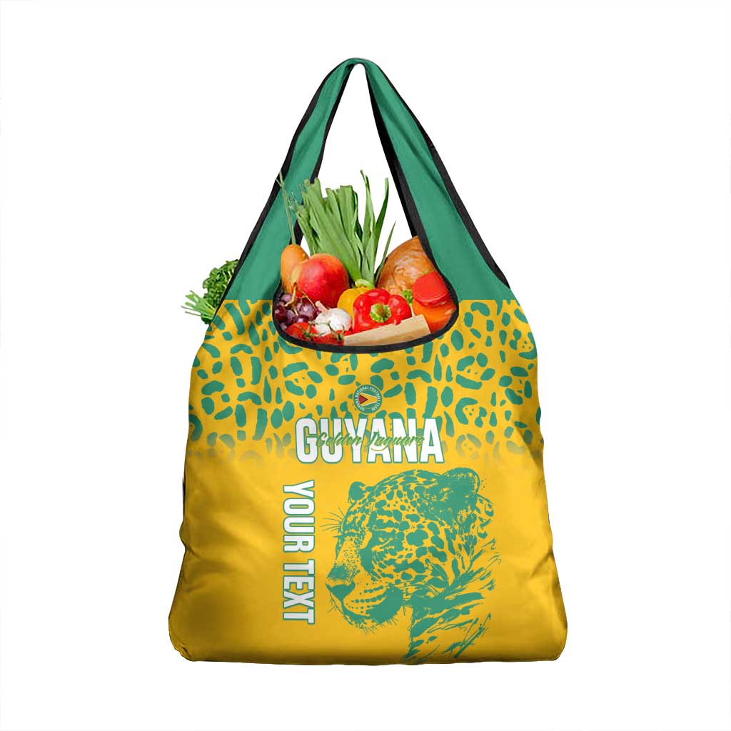 Custom Guyana Football Grocery Bag 2025 Go Golden Jaguars