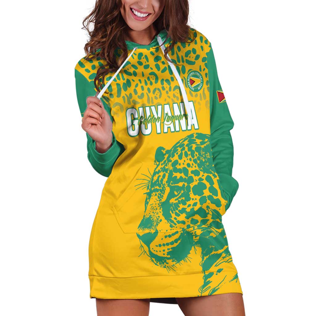 Custom Guyana Football Hoodie Dress 2025 Go Golden Jaguars