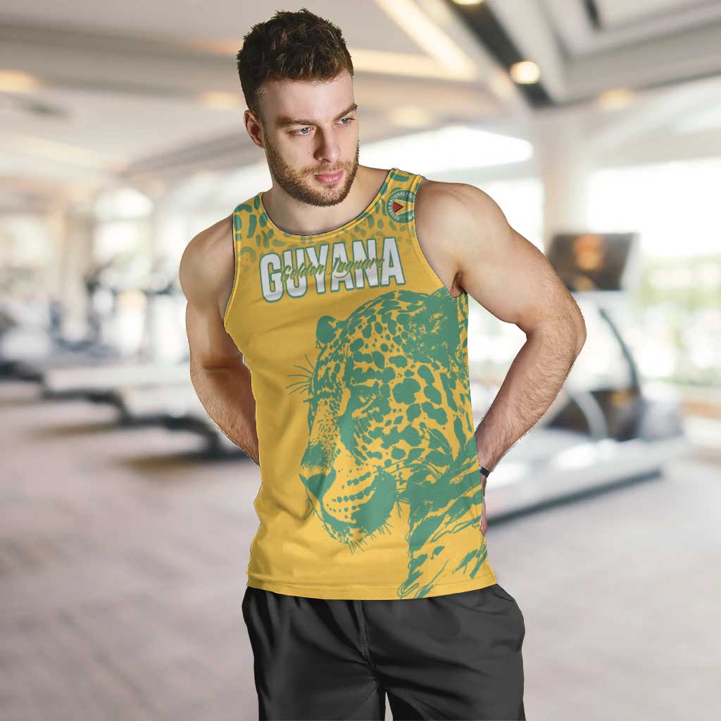 Custom Guyana Football Men Tank Top 2025 Go Golden Jaguars