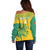 Custom Guyana Football Off Shoulder Sweater 2025 Go Golden Jaguars