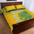 Custom Guyana Football Quilt Bed Set 2025 Go Golden Jaguars