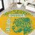 Custom Guyana Football Round Carpet 2025 Go Golden Jaguars