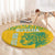 Custom Guyana Football Round Carpet 2025 Go Golden Jaguars