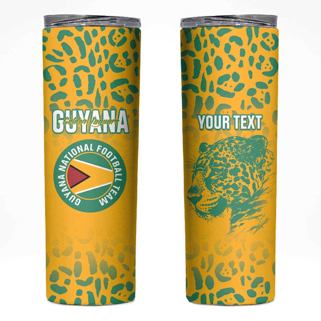 Custom Guyana Football Skinny Tumbler 2025 Go Golden Jaguars