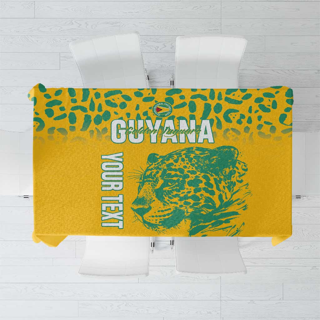 Custom Guyana Football Tablecloth 2025 Go Golden Jaguars