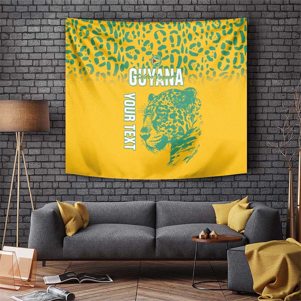 Custom Guyana Football Tapestry 2025 Go Golden Jaguars